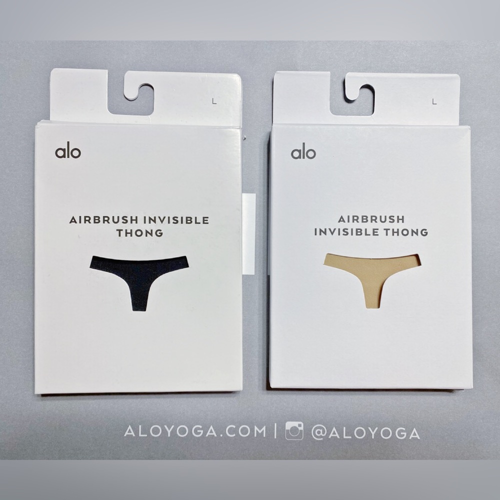 ALO YOGA || Airbrush Invisible Thong || Large